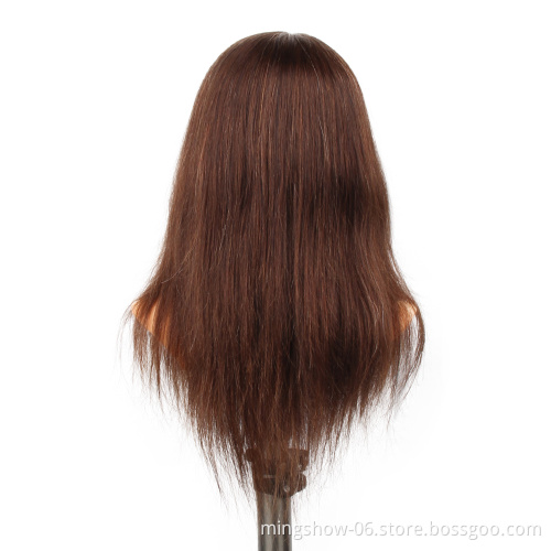 20 Inch 22 inch 26 inch brown color 100% human hair dummy training mannequin  head with shoulders